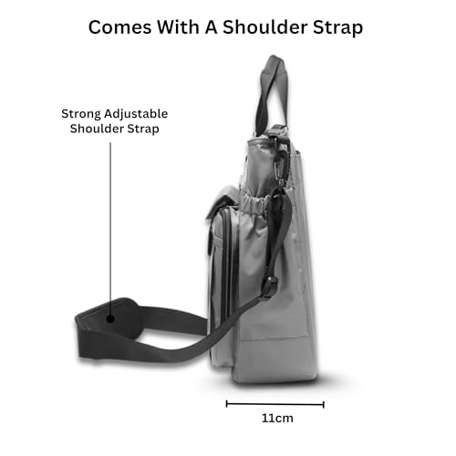 Image of USUAL EdgeWise Laptop Bag for Men Office Use | 15.6 /16 Inch Laptop Sleeve (16 Inch+) | Water Resistant Messenger Briefcase | Executive Office Bag | Side Laptop Bag for men | Detachable Shoulder Strap