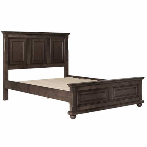 Rustic-Queen-Bed-Frame-Country-Style-Queen-Size-Bed-with-534-Tall-Headboard-and-Under-Bed-Storage-Noiseless-No-Box-Spring-Needed-Luxury-Platform-Bed-Frame-for-Bedroom Rustic Queen Bed Frame Country Style Queen Size Bed with 534 Tall Headboard and Under Bed Storage Noiseless No Box Spring Needed Luxury Platform Bed Frame for Bedroom