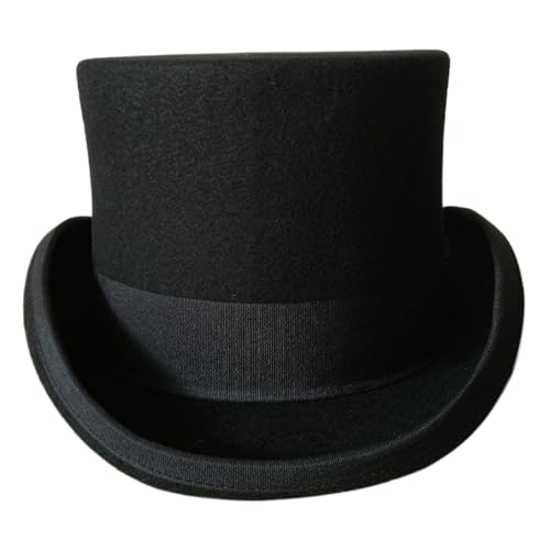Chapeau de magicien en laine haut de gamme pour costume de majordome et showman