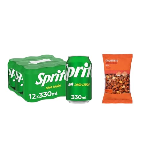 UBOON - Lima-Limón, Bajo en Azúcares y Calorías, Pack 12 Lata 330ml + ¡Incluye un Cacahuete frito mezcla Mercadona de Regalo