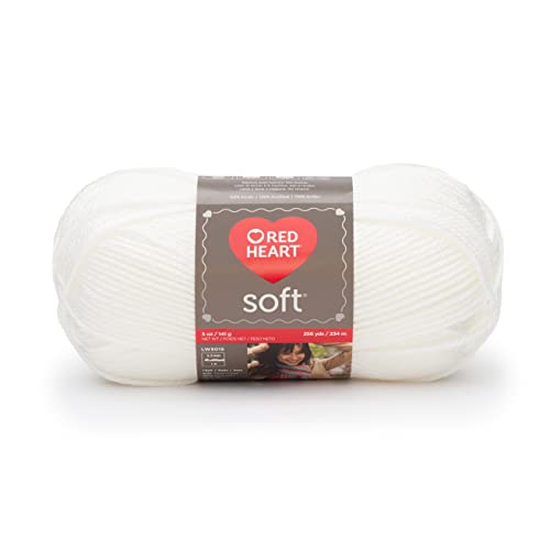 Image of Red Heart Soft White Yarn - 3 Pack of 141g /5oz - Acrylic - 4 Medium (Worsted) - 256 Yards - Knitting /Crochet