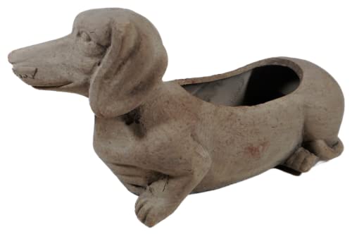 Pflanztopf Hund Dackel 21 x 13 cm Keramik Blumentopf Tier Figur Deko GTT G181
