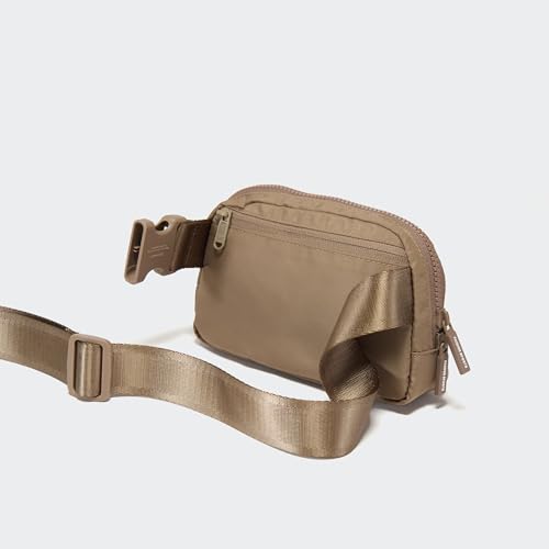 Image of Pander Two Way Zipper Fanny Pack Nylon Everywhere Belt Bag for Women, Water Repellent Waist Packs, Crossbody Bags with Adjustable Strap (Gray Brown)