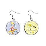 Liefermenge: 2 x Ohrringe Karnevals-Überraschung in Rio Art-Deco-Geschenk, modische Ohrhänger, Sonnenblumen-Ohrringe, Schmuck