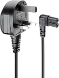 2M Long Canon Printer Power Cord for Canon PIXMA MG/MP/MX/IP Series Printers 90 Degree Angled 18AWG 2 Prong to L Shaped C7 Replacement Cable, HP, Lexmark,Dell,Brother,Epson Many Different Other Model