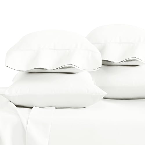 Image of Bare Home Microfiber Bulk Pillow Cases - Standard /Queen Size Set of 4 - Cooling Pillowcases - Double Brushed - Ivory Pillowcases 4 Pack - Easy Care (Standard - 4 Pack, Cream)