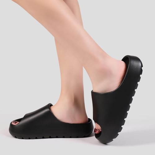 Cloud Slides for Women Men, Womens Walking Sandals Comfortable, Unisex Shower Shoes Thick Pillow Slippers, Waterproof House Slide Sandals Indoor Outdoor4