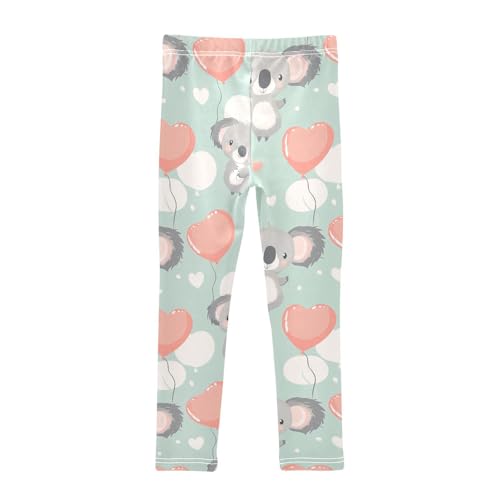 Cute Koala Girls Leggings,Workout Leggings for Girls Toddler Athletic Legging Size for 3-10T2