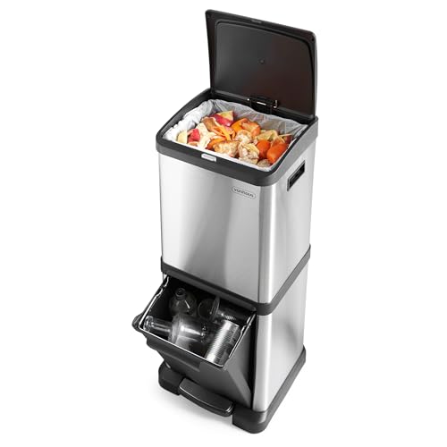 VonHaus 34L Vertical Recycling Bin