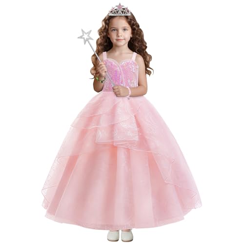 Disfraz de bruja rosa para niñas talla 4-5 años miniatura 2