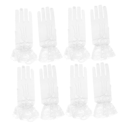 Guantes de encaje cortos para mujer evitan rozaduras en bodas y fiestas de té