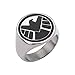 Marvel Comics Men's Stainless Steel Enamel Shield Ring
