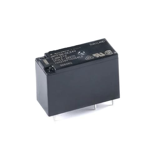 Relé JW1FSN-DC24V 10A con 5 pines para soportar alta carga en placas electrónicas