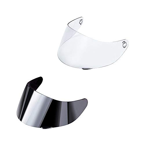 Gdm Venom Motorcycle Helmet Full Face (Matte Black - Chrome & Clear Shields, Medium) #TOP1