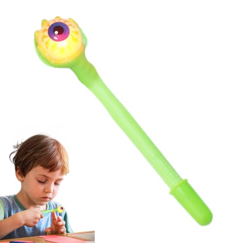 Liepvery かわいいハロウィン用のペン, 漫画の目玉デザインマーカー, 暗闇で光る書きペン, 学校、教室、大学、オフィス、家庭、アート、絵画、ジャーナリング、クラフト用