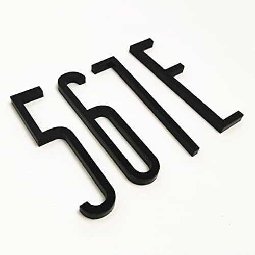 8cm Acrílico 3D Moderno Autoadesivo Número Da Casa 0-9 Letras A-F Sinal Seta Endereço Residencial Nú