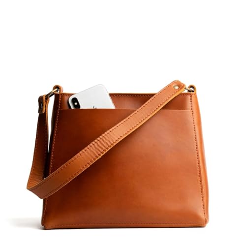 Image of Portland Leather Goods Triangle Shoulder Bag for Women - Handmade from the Finest Full-Grain Hides | Handmade