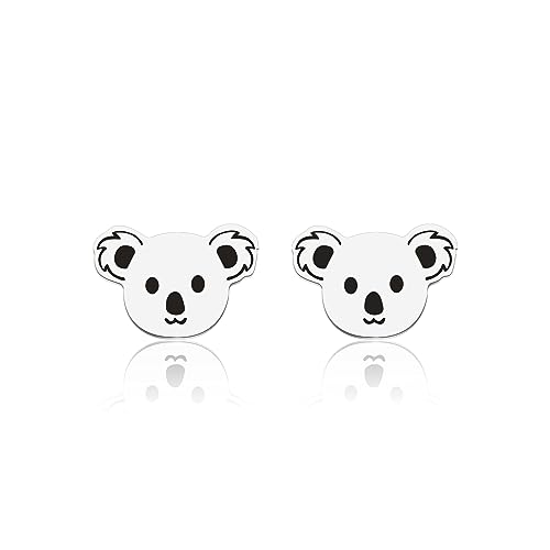 OKEYCH Koala Lover Gift Koala Bear Stud Earrings Koala Fan Jewelry Koala Themed Gift Zoo Animal Lover Gift