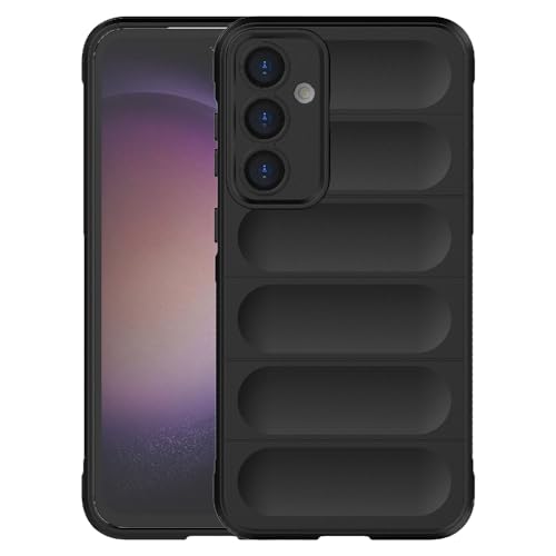 Image of amazon basics Mobile Cover for Samsung Galaxy S23 FE 5G | Full Camera Protection | Liquid Silicon Case | Flexible Bumper Case for Samsung Galaxy S23 FE 5G (Black)