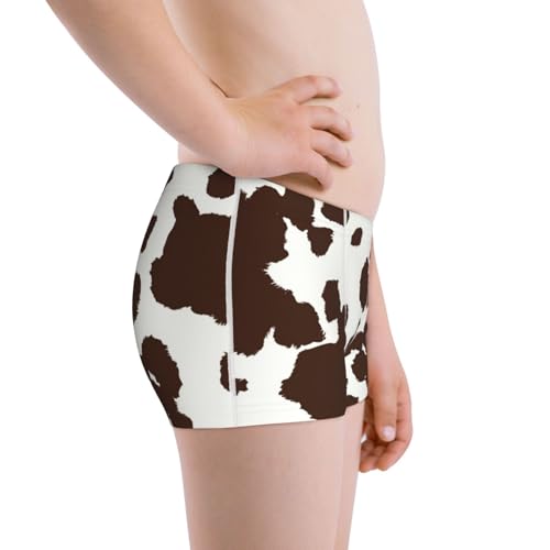 Boys' Cotton Boxer Brief Soft Underwear-Brown Cow2