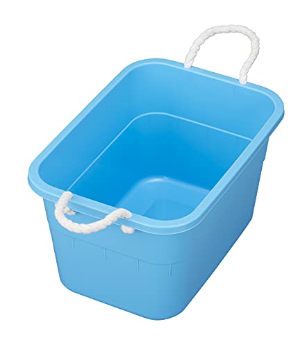 新輝合成 トンボ 角型 タライ 水抜き栓なし 持ち手 ひも付 36型 36リットル ブルー 幅52×奥行36×高さ28.5cm 日本製