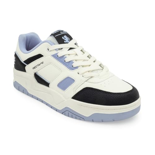 Image of Red Tape Women's Sneakers White Beige Mesh Pu Round Toe Lace-Up