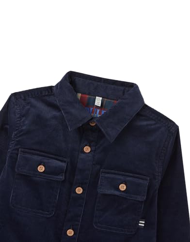 Joules Boy's Caleb French Navy Corduroy Shirt, Navy, 3T2