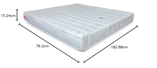 Image of COIR FIT Biolife 6-inch Single Size Memory Foam Mattress (Blue, 72x30x6)