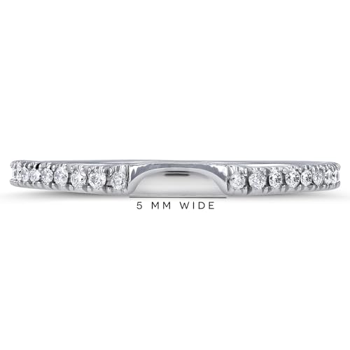 Kobelli Lab Grown Diamond Notched Shadow Wedding Band 1/8 CTW 14k White Gold (DEF/VS)2