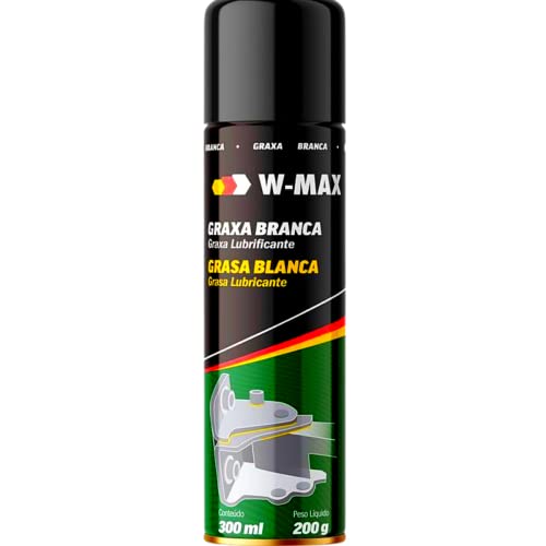 Lubrificante Liquido Spray Graxa Branca Para Dobradiças Portas Cabos Portão Pino W-Max 300ml Wurth