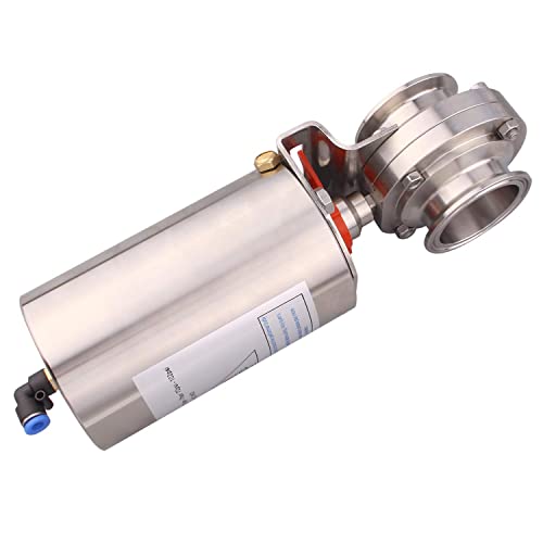 Dernord 2 Inch Tri Clamp Sanitary Butterfly Valve, Pneumatic Actuator Valve Ss304 With Single Acting #TOP5