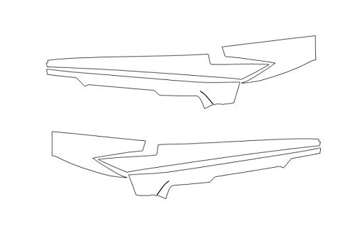 TRUE LINE Automotive Precut Door Rocker Splash Guard Glossy Black Vinyl Film Kit for Lamborghini Huracan LP580-2-Spyder 2016 2017 2018 2019