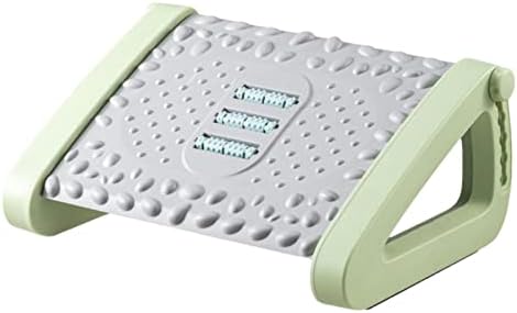 Footrest Under Desk - Adjustable 6 Heights Foot Pedal Under The Workbench | Ergonomic Tilted Foot Stool with Massage Texture and Rolleror Home, Office