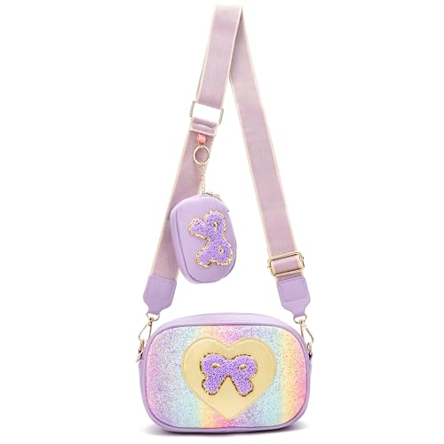Image of I IHAYNER Birthday Gifts for Girl Kids Purse Little Girls Purse Crossbody Bag for Women Small Travel Shoulder Bags for Girls (Purple)