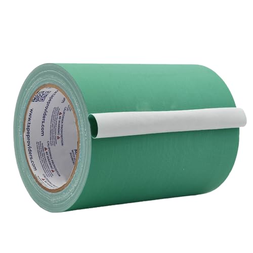 Image of WOD GTC12 Gaffer Tape, Green Low Gloss Finish Film, 6 inch x 60 ft. (Pack of 8) Residue Free, Non Reflective Cloth Fabric, Secure Cords, Water Resistant, Photography, Filming Backdrop