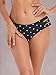 Ocean Blues Women's Black Polka Dot Strappy Bikini Bottom Full Coverage Swim Briefs Size X-Large