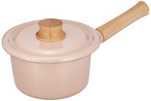 Fuji Hollow CTN-14M.AP Cotton Series Milk Pan with Single Handle, Ash Pink, 5.5 inches (14 cm)