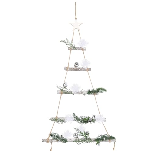 Namzinc Wand Weihnachtsbaum Holzleiter zum Aufhängen mit...