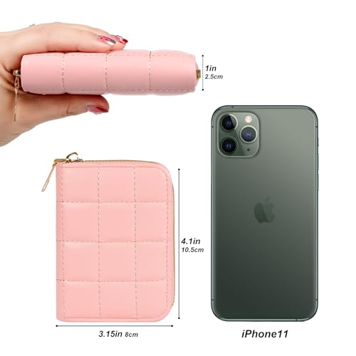 Image of Credit Card Wallet, RFID Card Case Wallet, Zipper Card Cases Holder for Men Women, RFID Blocking, KeyChain Wallet, Compact Size Card Organizer Case for Women