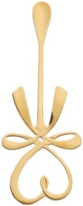 Silverware Flatware Set, 1/4/6/8/10 Love Hanging Cup Spoon Dessert Spoon 304 Stainless Steel Spoon Wedding Souvenir Stirring Coffee Spoon (Color : Silver, Size : 10Pcs)