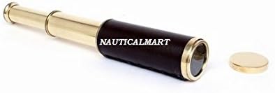 NAUTICALMART Designer Home Sparkle Golden Brown Brass Telescope