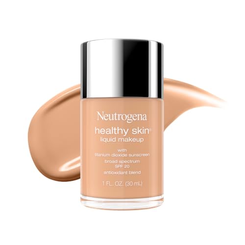 Neutrogena Healthy Skin Liquid Foundation Makeup with Broad Spectrum SPF 20 Sunscreen Lightweight Medium Coverage Makeup with Sunscreen and Pro-Vitamin B5 Buff 30 1 fl. oz