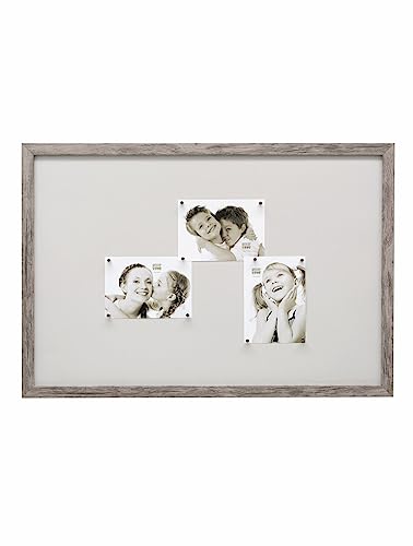Deknudt Frames - S45RH7M - Cadre Photo Panneau - Magnétique - 10 Aimants - Gris/Beige - 40 x 60 cm