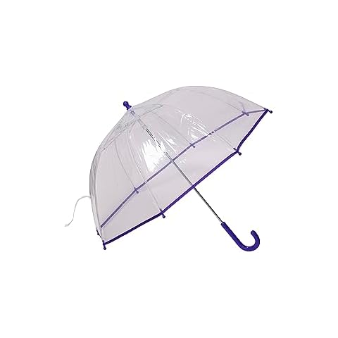 SWL Kids Transparent Dome Umbrella in Purple Cover