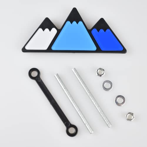 Image of Boigoo 3-Color Stripe Grille Emblem Badge Sticker Blue /White /Pale Blue