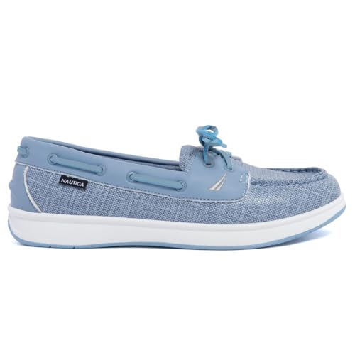 Image of Nautica Women's Casual Boat Shoes, Moc-Toe Loafers with Cushioned Insole, Deck Fashion Sneaker