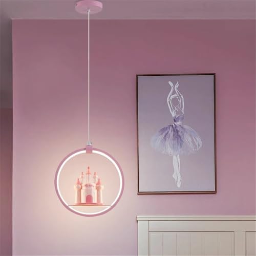 Luminaires suspendus maison lustre de château rose changeable