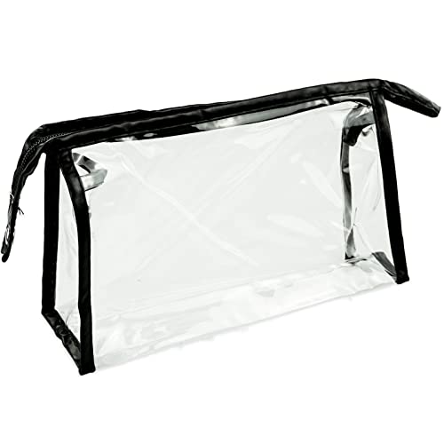 Maquillage Transparente, Trousse de Toilette étanche avec Fermeture éclair,Trousse de Toilette en Vinyle et Plastique PVC Transparent, Sac de Voyage pour Femmes en Vacances, Voyages d'affaires