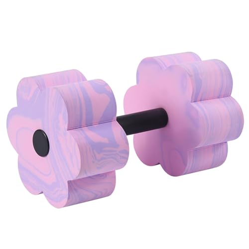 Menolana Pool Exercise Dumbbell Swim Weights Aquatic Dumbbell Lightweight Portable Water Aerobic Workouts Pool Fitness, Pink