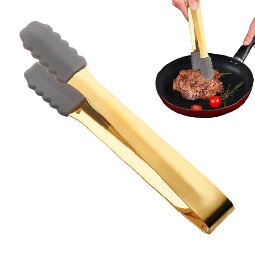 Pinzas De Hielo De Acero Inoxidable - Pinzas De Azúcar, Pinzas De Hielo | Pinzas De Cocina De Acero Inoxidable Duraderas Antideslizante De Silicona, Uso Multifacético Para Cubo De Hielo, El Servicio